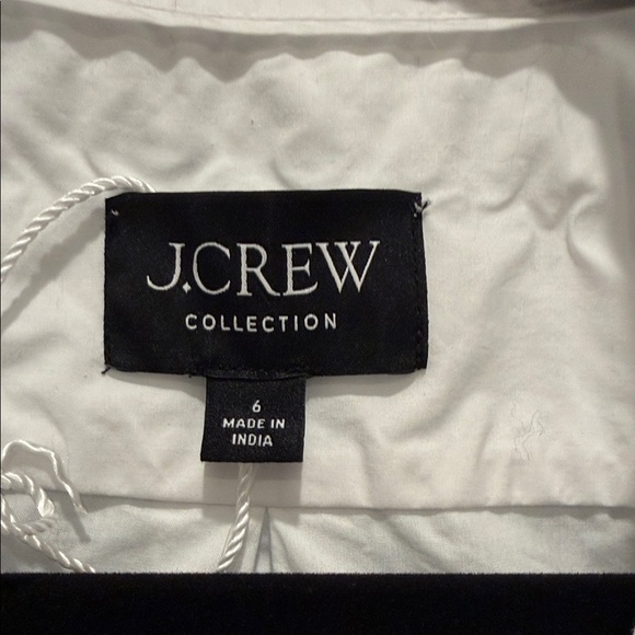 J. Crew Collection White Embroidered Short-Sleeve Button-Down Shirt 6 - Picture 3 of 9